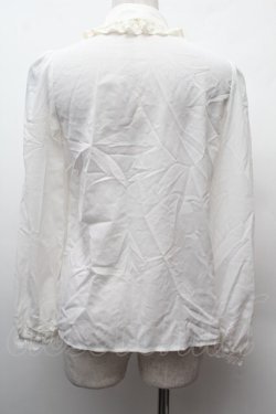 画像2: Secret Honey / ベロアリボンシフォンブラウス  白 S-26-02-09-002-CA-BL-HR-ZS