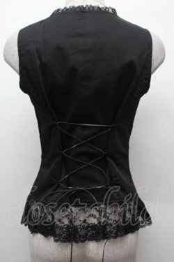 画像2: MIHO MATSUDA / 裾レースビスチェ  黒 S-26-02-09-018-GO-BL-HR-ZS