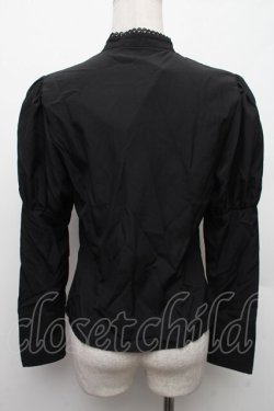 画像2: Kurumi Collaboration / KRデシンジゴスリブラウス SS 黒 S-26-02-09-023-LO-BL-HR-ZS