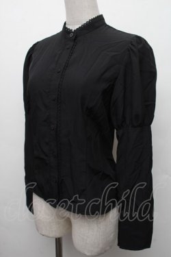 画像3: Kurumi Collaboration / KRデシンジゴスリブラウス SS 黒 S-26-02-09-023-LO-BL-HR-ZS