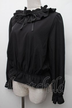 画像3: m petit by misako / フリルペプラムブラウス L 黒 S-26-02-09-024-LO-BL-HR-ZS