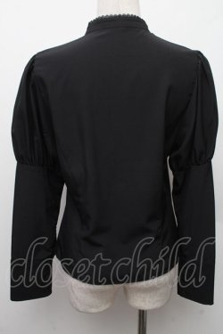 画像2: Kurumi Collaboration / KRデシンジゴスリブラウス S 黒 S-26-02-09-025-LO-BL-HR-ZS