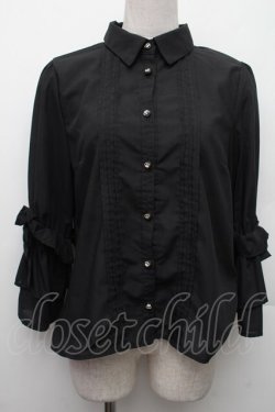 画像1: axes femme POETIQUE / ボリューム袖ブラウス  黒 S-26-02-09-027-AX-BL-HR-ZS