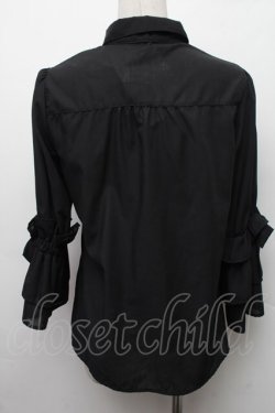 画像2: axes femme POETIQUE / ボリューム袖ブラウス  黒 S-26-02-09-027-AX-BL-HR-ZS