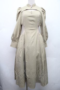 画像1: axes femme POETIQUE / デコルテ開きラインワンピース  グリーン S-26-02-09-034-AX-OP-HR-ZS