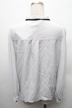 画像2: axes femme / フロントレースハイネックブラウス  グレー S-26-02-10-035-AX-BL-HR-ZS