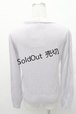画像2: axes femme POETIQUE / ラビットカメオ刺繍カーディガン  ラベンダー S-26-02-10-036-AX-TO-HR-ZS