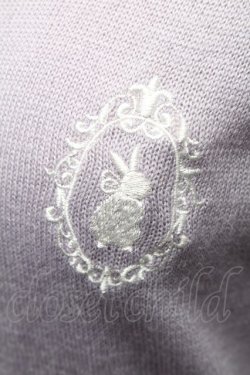画像3: axes femme POETIQUE / ラビットカメオ刺繍カーディガン  ラベンダー S-26-02-10-036-AX-TO-HR-ZS
