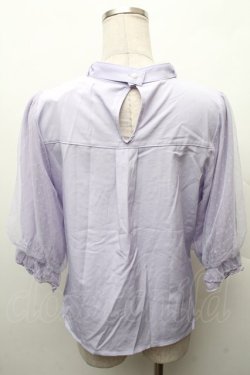画像2: axes femme POETIQUE / チュールパフ袖トップス  ラベンダー S-26-02-10-037-AX-TO-HR-ZS