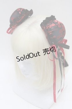 画像1: LOLITA / シニヨンクリップ  黒ｘ赤 S-26-02-10-006-LO-AC-AS-ZS