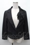 axes femme / レース襟ジャケット  黒 S-26-02-10-044-AX-JA-AS-ZS