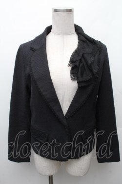 画像1: axes femme / レース襟ジャケット  黒 S-26-02-10-044-AX-JA-AS-ZS