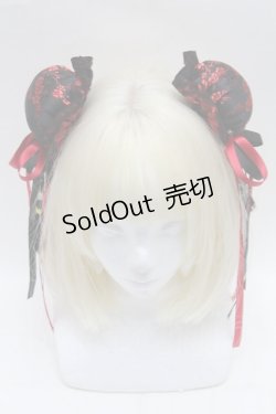 画像2: LOLITA / シニヨンクリップ  黒ｘ赤 S-26-02-10-006-LO-AC-AS-ZS