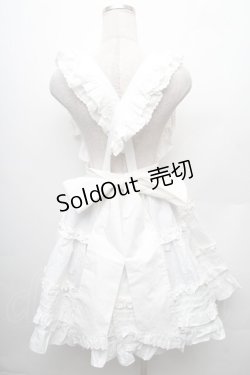 画像2: Chalmiere / コットンフリルエプロン  白 S-26-02-10-046-0-ZA-AS-ZS