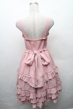 画像2: Chalmiere / レースアップフリルジャンスカ  ピンク S-26-02-10-053-0-OP-AS-ZS