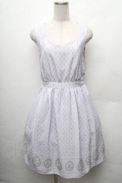 画像1: axes femme POETIQUE / ラビットカメオジャンパースカート  ラベンダー S-26-02-10-054-AX-OP-HR-ZS