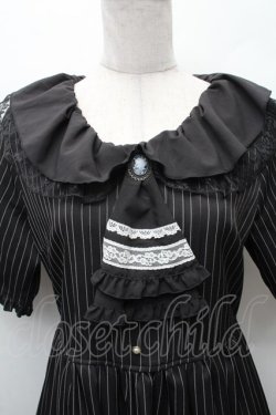 画像3: axes femme / ジャボブローチ付ワンピース  黒 S-26-02-10-060-AX-OP-HR-ZS