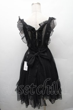 画像2: Chalmiere / ドットチュールエプロン  黒 S-26-02-10-061-0-OP-AS-ZS