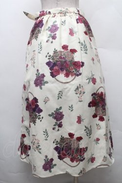 画像2: axes femme / バスケットブーケ柄スカート  オフ S-26-02-10-062-AX-SK-AS-ZS