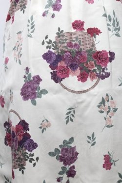 画像3: axes femme / バスケットブーケ柄スカート  オフ S-26-02-10-062-AX-SK-AS-ZS