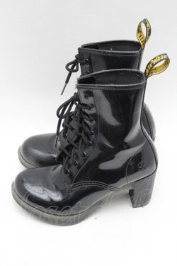 画像2: Dr.Martens （Getta Grip） / エナメル8ホールヒールブーツ UK4 22~23cm 黒 S-26-02-10-016-PU-SH-HR-ZS