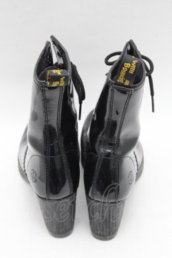 画像3: Dr.Martens （Getta Grip） / エナメル8ホールヒールブーツ UK4 22~23cm 黒 S-26-02-10-016-PU-SH-HR-ZS