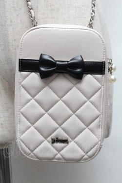 画像1: pium / フロントリボンキルティングフォンホルダー  ピンク S-26-02-10-017-0-BG-AS-ZS