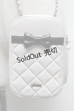 画像1: pium / フロントリボンキルティングフォンホルダー  ピンク S-26-02-10-017-0-BG-AS-ZS