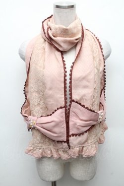 画像1: axes femme / ビッグリボンストール  ピンク S-26-02-10-021-AX-ZA-AS-ZS