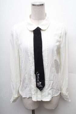 画像1: axes femme / ネクタイ付きブラウス  オフ S-26-02-10-024-AX-BL-HR-ZS