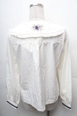 画像2: axes femme POETIQUE / ヴァンダンジュ刺繍ブラウス  オフ S-26-02-10-026-AX-BL-AS-ZS (2)