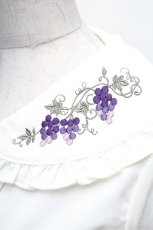 画像3: axes femme POETIQUE / ヴァンダンジュ刺繍ブラウス  オフ S-26-02-10-026-AX-BL-AS-ZS (3)