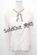 axes femme / フロントレースハイネックブラウス  ピンク S-26-02-10-032-AX-BL-HR-ZS