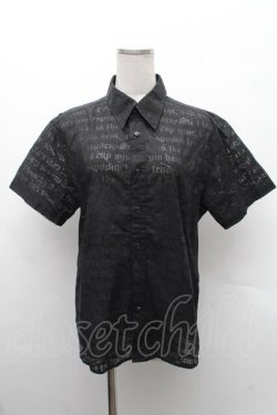 画像1: PUNK / 半袖シアーシャツ  黒 S-26-02-11-039-PU-TS-HR-ZS