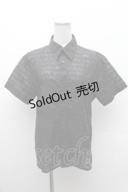 画像1: PUNK / 半袖シアーシャツ  黒 S-26-02-11-039-PU-TS-HR-ZS