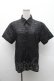 画像1: PUNK / 半袖シアーシャツ  黒 S-26-02-11-039-PU-TS-HR-ZS (1)