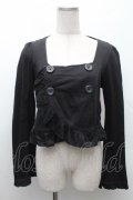 BPN / フリルショートジャケット  黒 S-26-02-11-040-GO-TO-HR-ZS