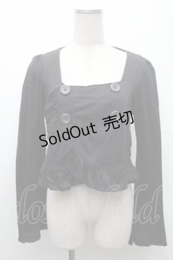 画像1: BPN / フリルショートジャケット  黒 S-26-02-11-040-GO-TO-HR-ZS