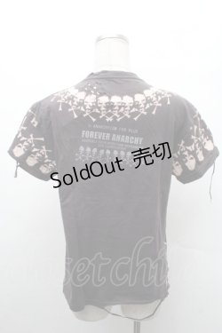 画像2: h.ANARCHY / スカルプリントダメージTシャツ  黒 S-26-02-11-041-HN-TS-HR-ZS
