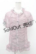 Drug Honey / レオパードフリルシアーブラウス  ピンク S-26-02-11-042-PU-BL-HR-ZS