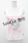 SEX POT ReVeNGe / プリントタンクトップ  白 S-26-02-11-043-SP-TO-HR-ZS
