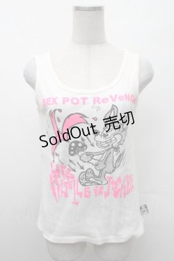 画像1: SEX POT ReVeNGe / プリントタンクトップ  白 S-26-02-11-043-SP-TO-HR-ZS