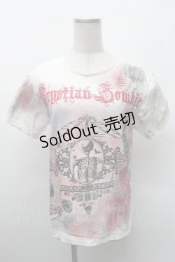 画像1: PUNK / スカルプリントTシャツ  白 S-26-02-11-044-PU-TO-HR-ZS
