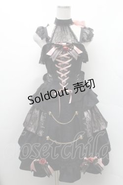 画像1: ALICE and the PIRATES / Sweet DevilジャンパースカートII  黒ｘピンク S-26-02-11-047-PA-OP-HR-ZS