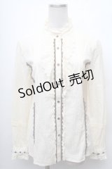 axes femme / 薔薇レースブラウス  オフ S-26-02-11-005-AX-BL-AS-ZS