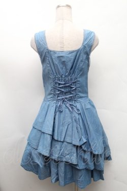 画像2: axes femme POETIQUE / ティアードフリルワンピース  ブルー S-26-02-11-050-AX-OP-AS-ZS