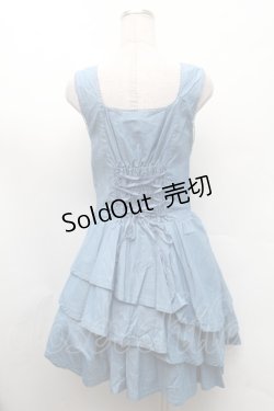 画像2: axes femme POETIQUE / ティアードフリルワンピース  ブルー S-26-02-11-050-AX-OP-AS-ZS