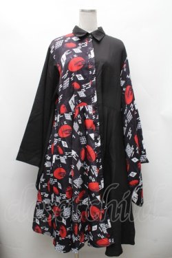 画像1: NieR Clothing / 着物袖ワンピース  黒 S-26-02-11-055-PU-OP-AS-ZS