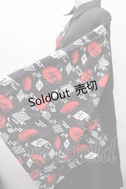 画像3: NieR Clothing / 着物袖ワンピース  黒 S-26-02-11-055-PU-OP-AS-ZS