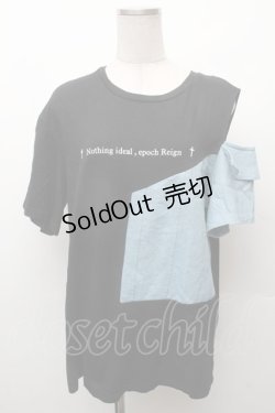 画像1: NieR Clothing / デザイントップス  黒 S-26-02-11-006-PU-TO-AS-ZS